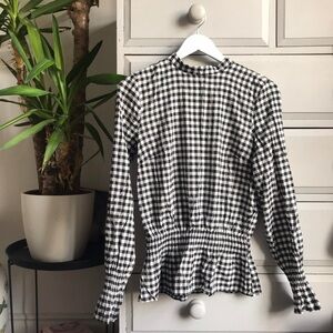 H&M Buffalo check high neck top